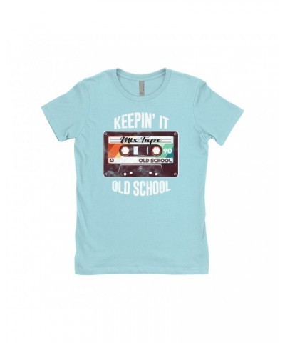 Music Life Ladies' Boyfriend T-Shirt | Keepin' It Old School Shirt $9.83 Shirts
