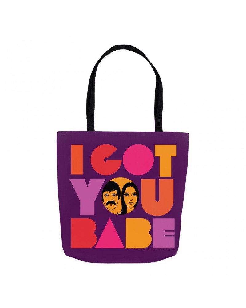 Sonny & Cher Tote Bag | I Got You Babe Bright Logo Image Bag $7.44 Bags