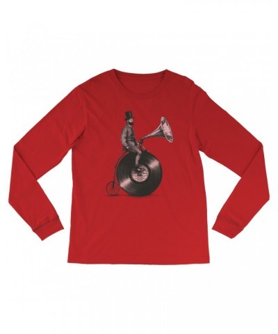 Music Life Long Sleeve Shirt | Riding The Gramophone Shirt $5.04 Shirts