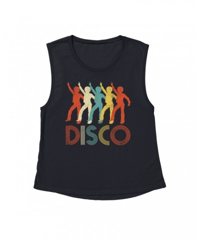 Music Life Muscle Tank | Colorful Disco Design Distressed Tank Top $9.86 Shirts
