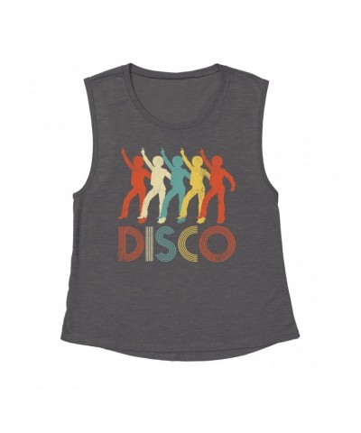 Music Life Muscle Tank | Colorful Disco Design Distressed Tank Top $9.86 Shirts