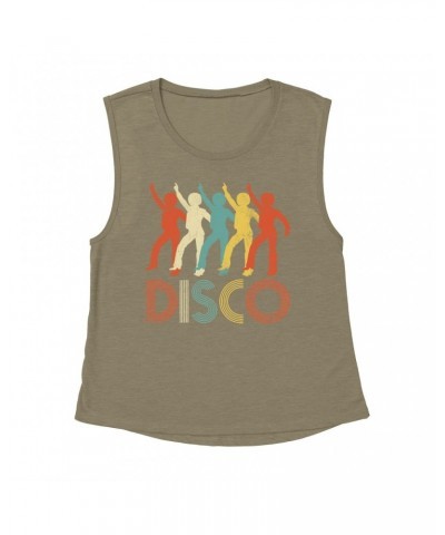 Music Life Muscle Tank | Colorful Disco Design Distressed Tank Top $9.86 Shirts