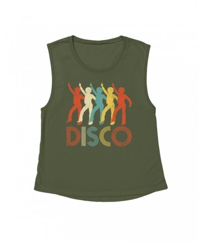 Music Life Muscle Tank | Colorful Disco Design Distressed Tank Top $9.86 Shirts