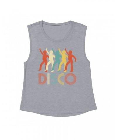 Music Life Muscle Tank | Colorful Disco Design Distressed Tank Top $9.86 Shirts