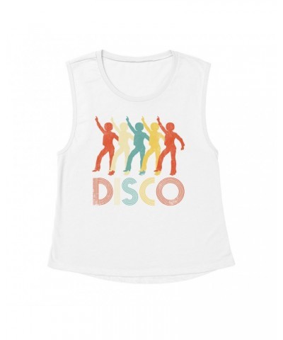 Music Life Muscle Tank | Colorful Disco Design Distressed Tank Top $9.86 Shirts