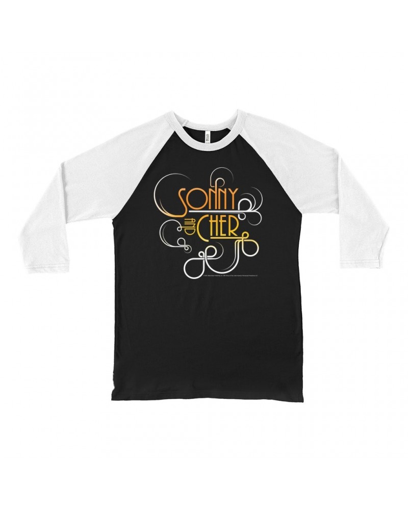 Sonny & Cher 3/4 Sleeve Baseball Tee | Mod TV Retro Logo Shirt $11.33 Shirts