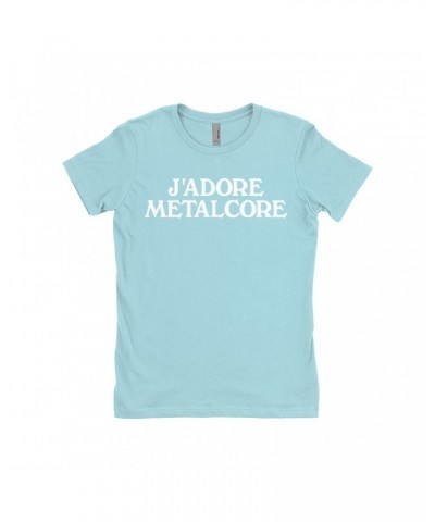 Music Life Ladies' Boyfriend T-Shirt | J'Adore Metalcore Shirt $7.01 Shirts