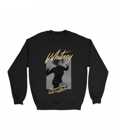 Whitney Houston Sweatshirt | I Wanna Dance With Somebody Ivory Design Sweatshirt $5.59 Sweatshirts