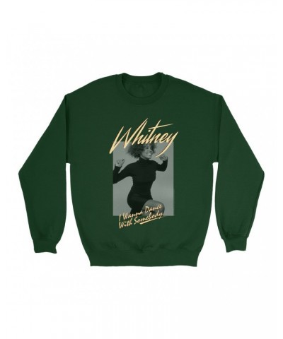 Whitney Houston Sweatshirt | I Wanna Dance With Somebody Ivory Design Sweatshirt $5.59 Sweatshirts