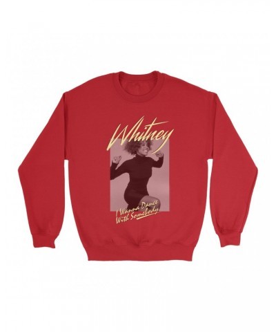 Whitney Houston Sweatshirt | I Wanna Dance With Somebody Ivory Design Sweatshirt $5.59 Sweatshirts