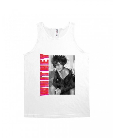 Whitney Houston Unisex Tank Top | Whitney Pink And Red Design Distressed Shirt $5.26 Shirts