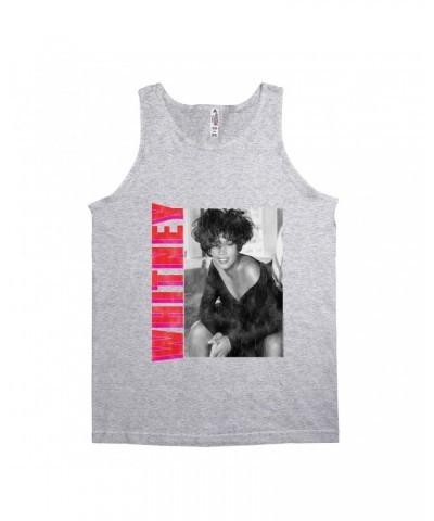 Whitney Houston Unisex Tank Top | Whitney Pink And Red Design Distressed Shirt $5.26 Shirts