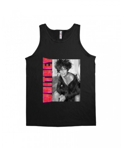 Whitney Houston Unisex Tank Top | Whitney Pink And Red Design Distressed Shirt $5.26 Shirts