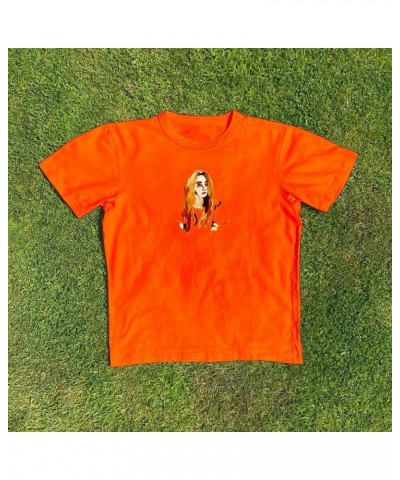 Delilah Montagu Portrait Orange Tee $7.60 Shirts