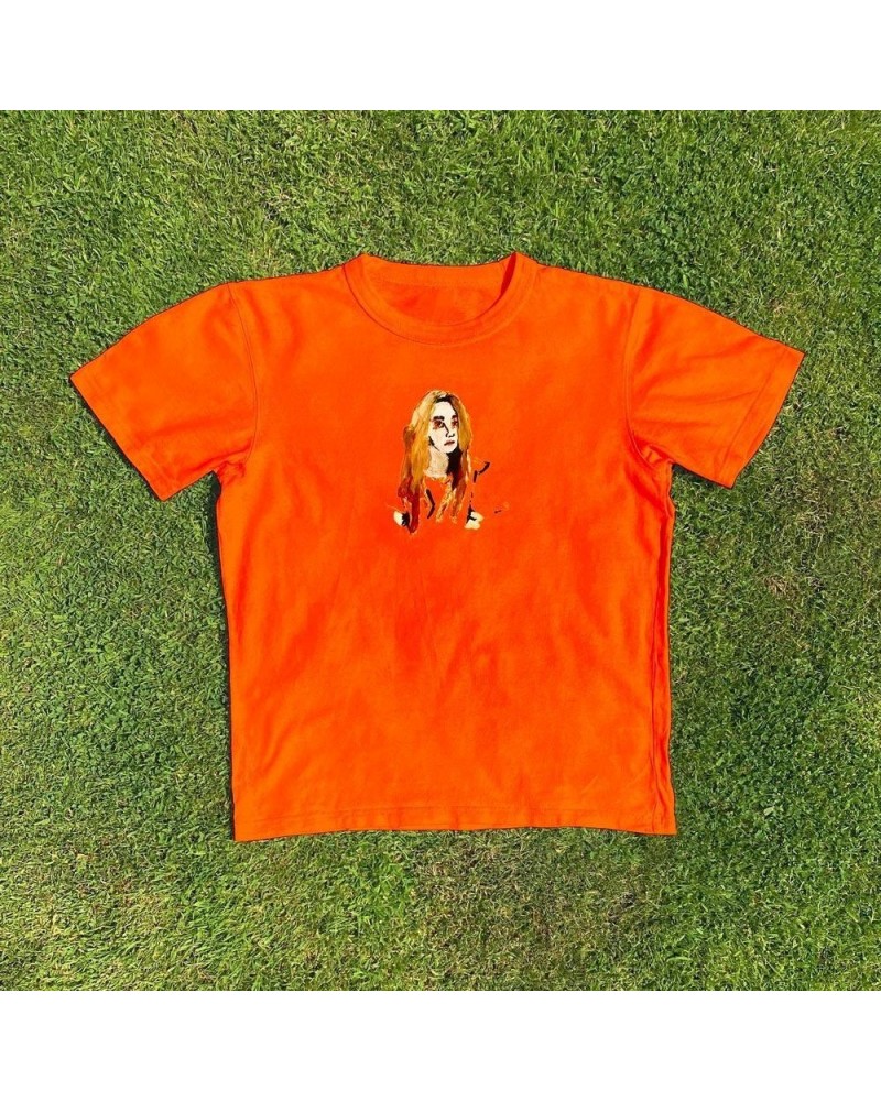Delilah Montagu Portrait Orange Tee $7.60 Shirts