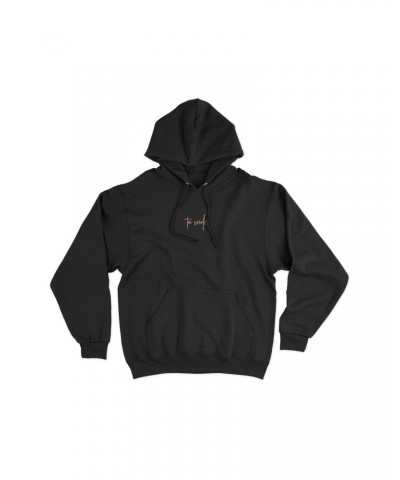 Tai Verdes Embroidered Black Script Hoodie $7.24 Sweatshirts