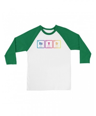 Music Life 3/4 Sleeve Baseball Tee | Raver Periodic Table Ombre Design Shirt $5.39 Shirts