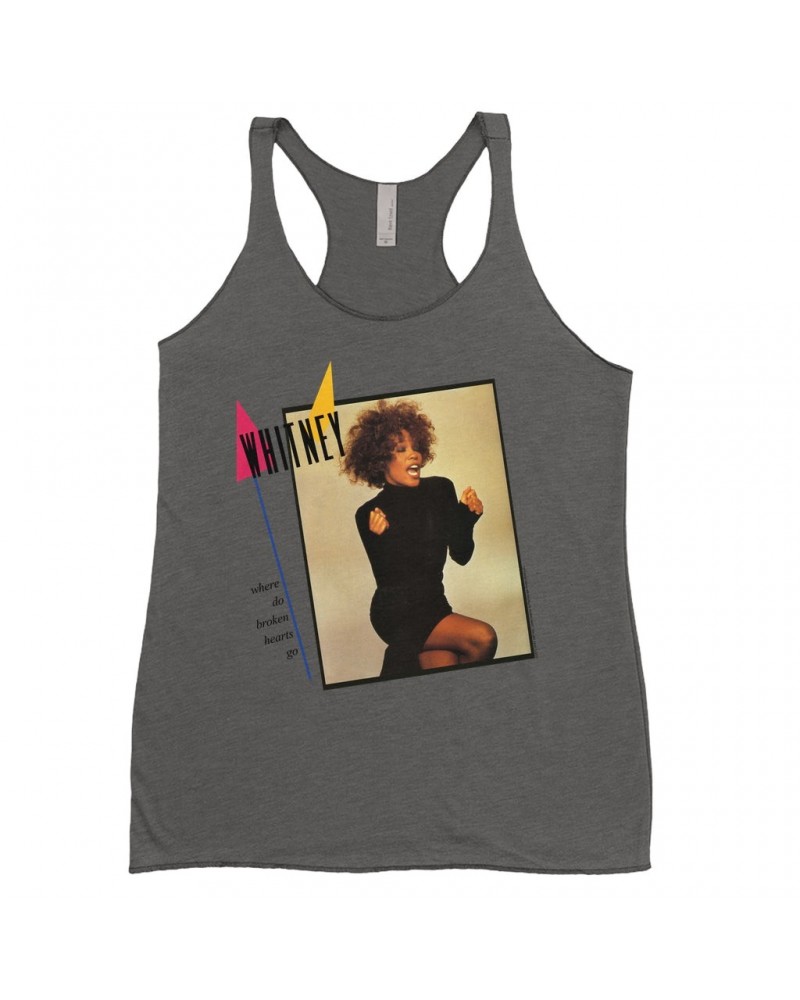 Whitney Houston Ladies' Tank Top | Where Do Broken Hearts Go Album Cover Design Shirt $8.99 Shirts
