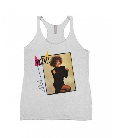 Whitney Houston Ladies' Tank Top | Where Do Broken Hearts Go Album Cover Design Shirt $8.99 Shirts