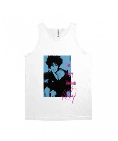 Whitney Houston Unisex Tank Top | I'm Every Woman Pink And Turquoise Inverted Design Shirt $6.45 Shirts