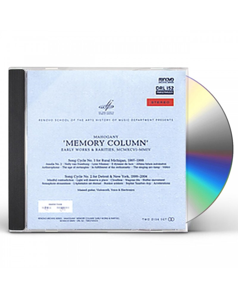 Mahogany MEMORY COLUMN: EARLY WORKS & RARITIES 1996-2004 CD $7.17 CD