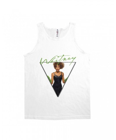 Whitney Houston Unisex Tank Top | 1987 Green Glove Photo Triangle Design Shirt $4.05 Shirts