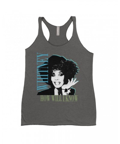 Whitney Houston Ladies' Tank Top | How Will I Know Negative Design Shirt $8.81 Shirts