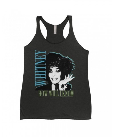 Whitney Houston Ladies' Tank Top | How Will I Know Negative Design Shirt $8.81 Shirts