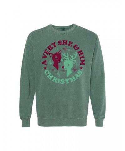She & Him Unisex Reindeer Crewneck Sweatshirt $6.30 Sweatshirts